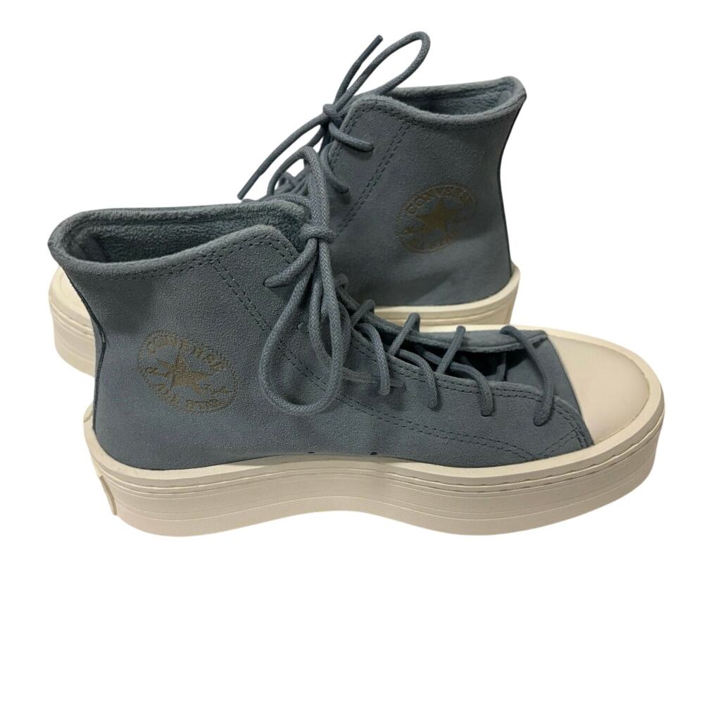 Converse All Star Platform High Top Slate Blue Leather Women’s 7.5 EU 38
